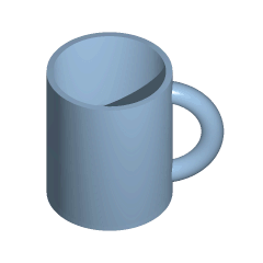 Una taza transformándose en una rosquilla (toro). / Lucas Vieira