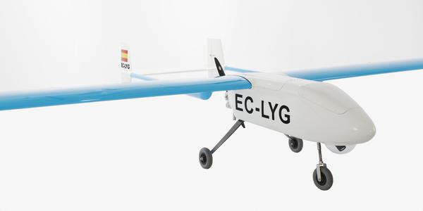 El modelo español ALTEA-EKO, el primer dron civil matriculado en Europa, diseñado por la empresa Flightech Systems.