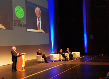 <p>El presidente de Irlanda Michael D. Higgins en el acto de inauguración de ESOF 2012 en la ciudad de Dublín. Imagen: SINC</p>