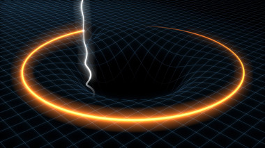 Descubrir un pulsar orbitando un agujero negro podría ser el ‘santo grial’ para testear la gravedad. / SKA Organisation/Swinburne Astronomy Productions
