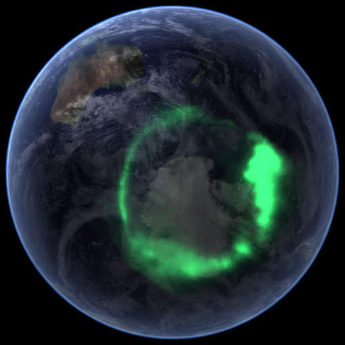 Las auroras polares se producen cuando el viento solar, formado por partículas muy energéticas originadas en el Sol, alcanzan la atmósfera de la Tierra.