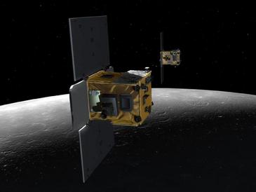 Imagen artística de las dos naves gemelas, Flujo y Reflujo. Imagen: NASA 