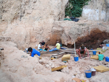 <p>Vista del yacimiento arqueológico El Salt. / Ainara Sistiaga.</p>