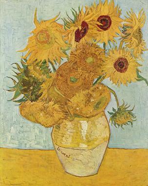 <p>“Jarrón con quince girasoles” de Vincent van Gogh. Imagen: Steve Dorrington</p>