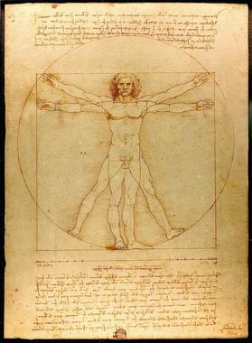 <p>El hombre de Vitruvio. Obra de Leonardo da Vinci que representa un estudio de las proporciones de la figura masculina. Imagen: Wikipedia</p>