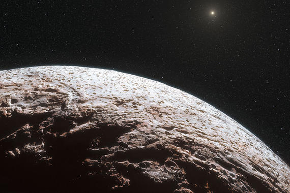 <p>Representación artística de Makemake. Imagen: ESO/L. Calçada/Nick Risinger</p>