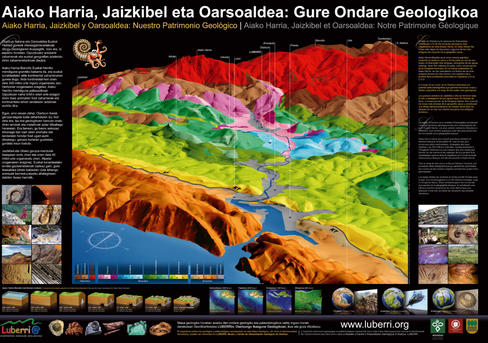 Mapa tridimensional de las zonas de  PEÑAS DE AIA, JAIZKIBEL Y ZONA DE OARSOALDEA