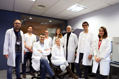 <p>Investigadores del grupo CIBERCV, junto al equipo de la Plataforma de Citometría. / CIBER</p>