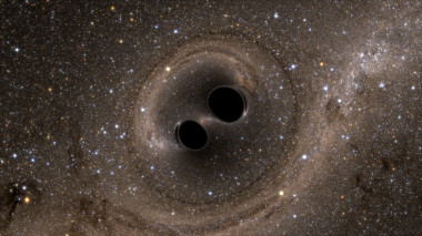 <p class=" text-justify">Simulación de la fusión de los dos agujeros negros de los que proceden las ondas detectadas. / LIGO/SXS</p>