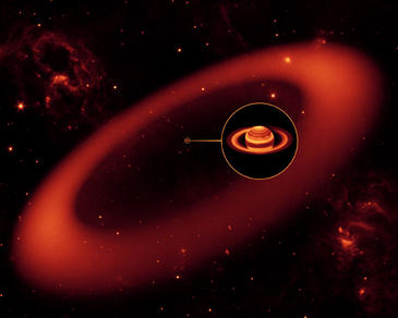 Detectan alrededor de Saturno el mayor anillo planetario del Sistema Solar