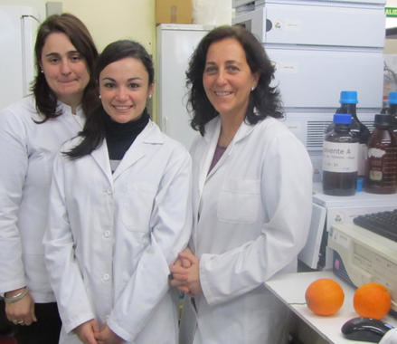 <p>Investigadoras del grupo Color y Calidad de los alimentos de la Universidad de Sevilla. / Fundación Descubre.</p>