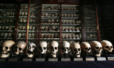 <p>Colección de cráneos procedentes de las islas Canarias en la Universidad de Edimburgo. / David Cheskin</p>