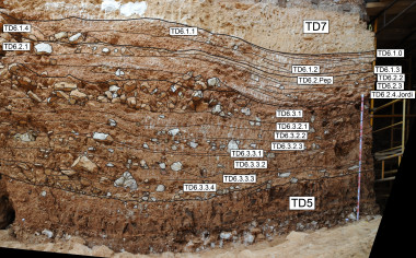 <p> Nivel TD6 del yacimiento de Gran Dolina en Atapuerca / CENIEH</p>