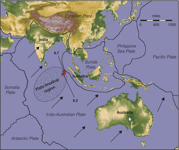 Los epicentros del terremoto del 2012