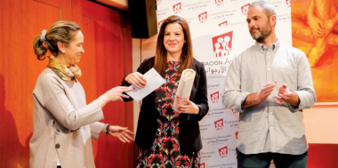 <p>Eva Rodríguez durante la entrega de premios / Fundación Araguaney</p>