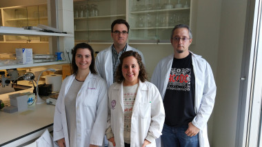 <p>Miembros del equipo que ha participado en este trabajo. De izquierda a derecha, Gloria Perazzoli, Francisco R Nieto López, Inmaculada Bravo Caparrós y Enrique J Cobos del Moral. / UGR</p>