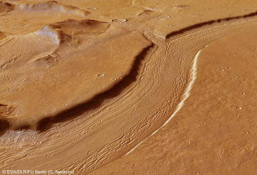 Región de Reull Vallis en Marte. / ESA/DLR/FU Berlin (G. Neukum)