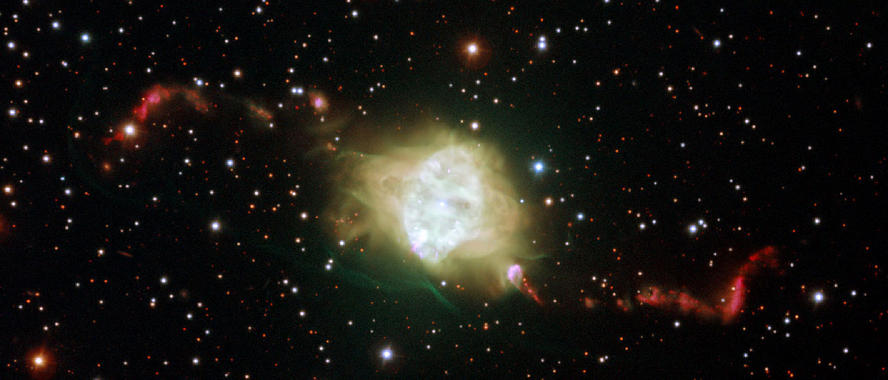 <p>La nebulosa <em>Fleming1, </em>vista desde el VLT. Imagen: ESO/Boffin</p>