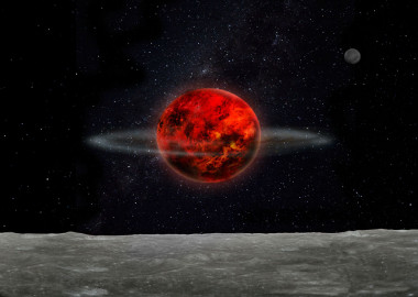 <p>Pequeños cuerpos o planetesimales pudieron interactuar gravitacionalmente con el sistema Tierra-Luna poco después de su formación, y desviar la órbita lunar. / Laetitia Lalila</p>