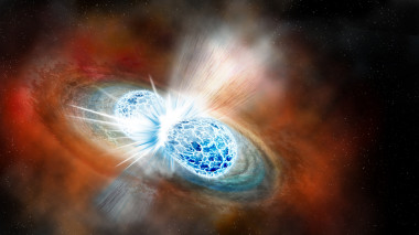 <p/>Ilustración de la colisión estelar que protagoniza la noticia científica del año para <em>Science</em>. / Robin Dienel/Carnegie Institution for Science» style=»» /><span style=