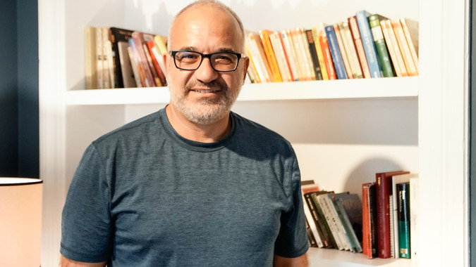 <p>Jordi Puig-Suari, durante la entrevista en Madrid. / Emanuel Dal Molin</p>