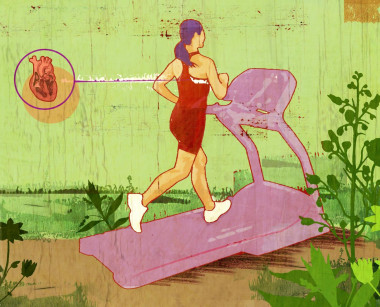 <p>Imagen de una mujer sobre una cinta de correr al aire libre. / Bill McConkey</p>