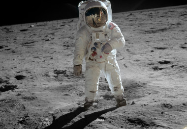 <p>Fotografía de Buzz Aldrin por Neil Amstrong tomada con una cámara de 70 mm. / NASA</p>