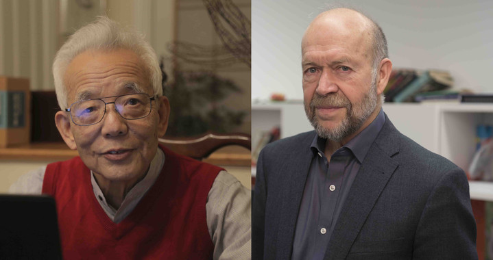 <p>Los climatólogos Syukuro Manabe (izquierda) y James Hansen (derecha), premiados por la Fundación BBVA. / Fundación BBVA</p>