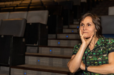 <p>Carlota Coronado en la Sala Berlanga de Madrid / César Esteban Rubio</p>