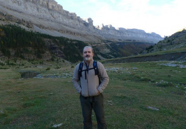 <p>Miguel Ángel Rodríguez Pascua en el Valle de Ordesa (Pirineos).</p>