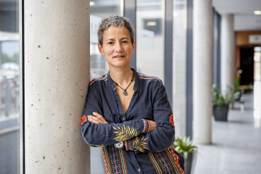 <p>Marina Logares en el congreso BYMAT celebrado en el Instituto de Ciencias Matemáticas. / Álvaro Muñoz Guzmán</p>