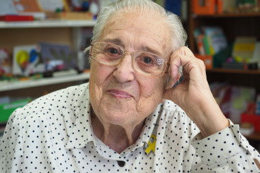 <p>La veterana Maria Antònia Canals, maestra de maestros de infantil y primaria que enseñan matemáticas. / Pere Duran/SINC</p>