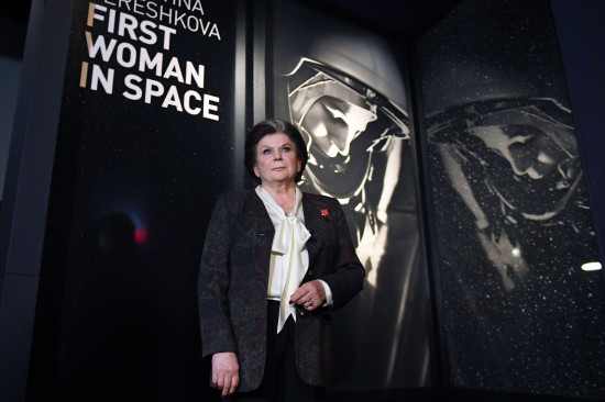 Valentina Tereshkovaen el Museo de Ciencias de Londres en la inauguración de la exhibición dedicada a su vida y carrera / Copyright EFE