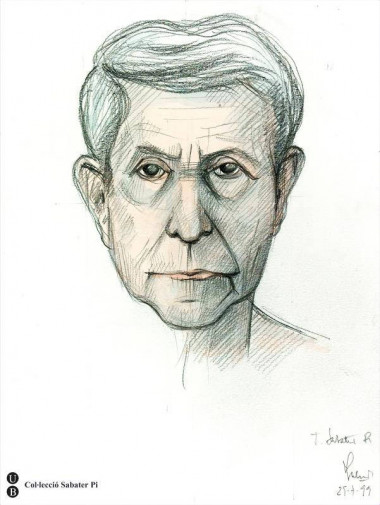 <p>Autorretrato de Sabater Pi en 1999. / Jordi Sabater Pi / UB</p>