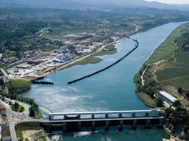 <p>Vista aérea de los trabajos. / Acuamed</p>