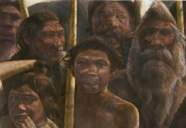 <p>Representación del "Homo heidelbergensis", que habitó la Sima de los Huesos hace 400.000 años durante el Pleistoceno Medio.</p>