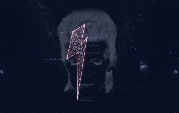 <p>La constelación de estrellas registrada en homenaje al músico David Bowie. / <a href=