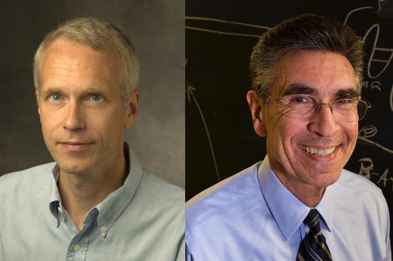 <p>Los investigadores Kobilka Brian (izq.) y Robert Lefkowitz. Imagen: Standford University/Fundacion BBVA.</p>