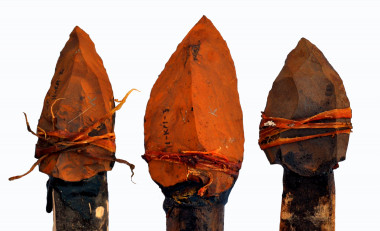 <p>Punta de flechas en Kathu Pan 1 (Sudáfrica). Imagen: Jayne Wilkins.</p>
