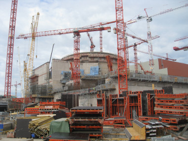 <p>Construcción de la central nuclear de Olkiluoto, en Finlandia. Imagen: BBC World Service.</p>