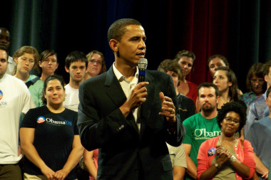 <p>La elección de candidatos físicamente imponentes puede ser un comportamiento desarrollado para asegurar la supervivencia. En la foto Barack Obama, presidente de los EE UU. Imagen: Allison Harger</p>