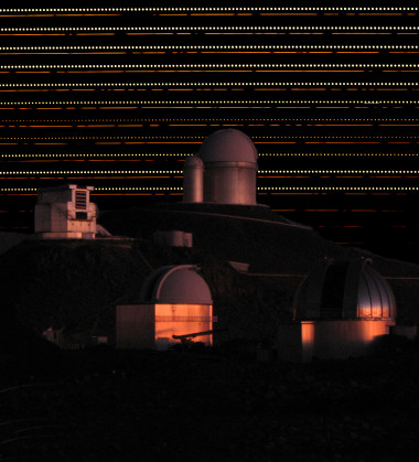 <p>Composición del espectro obtenido con el "peine" sobre el Observatorio de La Silla (Chile). Imagen: Thomas Udem/ MPQ.</p>