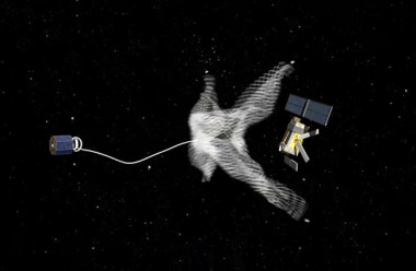 <p>Concepto de una futura misión para sacar de órbita un satélite. / ESA</p>