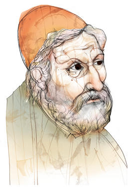 <p>‘Almagesto’ de Claudio Ptolomeo (siglo II). La búsqueda de orden cósmico a través de la geometría y el número. / © MUNCYT </p>