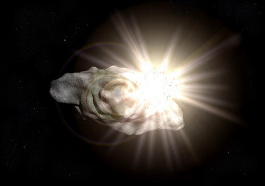 <p>EXPLOSIÓN NUCLEAR. Al más puro estilo Armagedón: ir, colocar una bomba atómica y destruir el objeto. Versiones: colocar diversas cargas para que, al explotar, propulsen al asteroide lejos; o, como propone un equipo ruso, una ‘deflexión por onda expansiva’, cerca pero no en la misma superficie. Problemas: riesgos de despegar con cargas nucleares y controlar consecuencias de explosión. / Astrium</p>