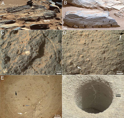 <p>Rocas sedimentarias de la formación Yellowknife Bay. / AAAS-Science</p>