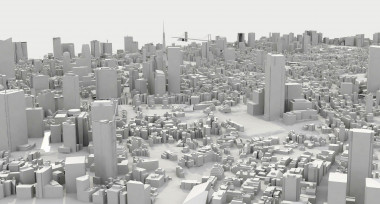 <p>3D representation of the Minato Ward (Tokyo) used for the study. / Credit: Ivan Pazos et al.</p>
