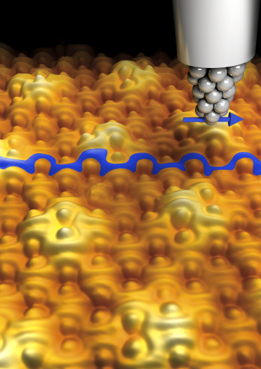 <p>Computerised simulation of TCNQ molecules on graphene layer, where they acquire a magnetic order. / IMDEA-Nanociencia</p>