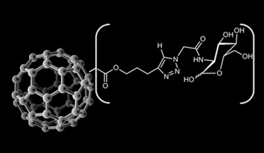 <p>Glyconanoparticles resulting from fullerene spheres chemically coupled to amino sugars. / MPIKG</p>
