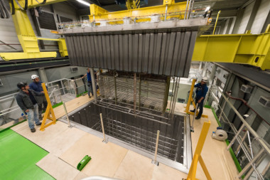 <p>Imagen de uno de los prototipos de ProtoDUNE instalados en el CERN. / CERN/ Fermilab</p>